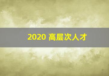 2020 高层次人才